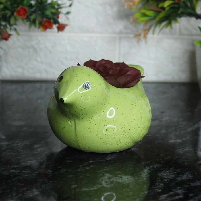 Bird Ceramic Pot for Home Decoration (Light Green) - Wonderland Garden Arts and Craft
