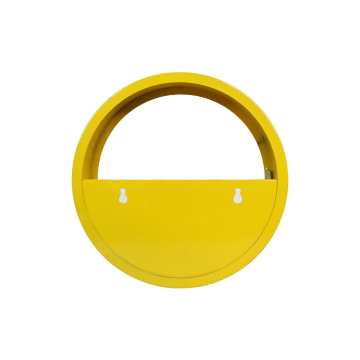 Small Yellow Wall Ring Planter with Glass Front