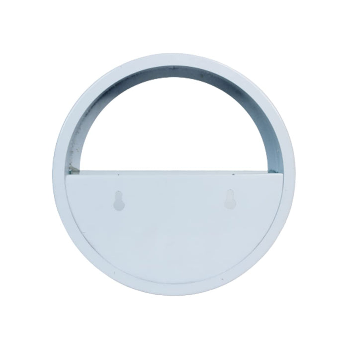 Medium White Wall Ring planter with Glass front