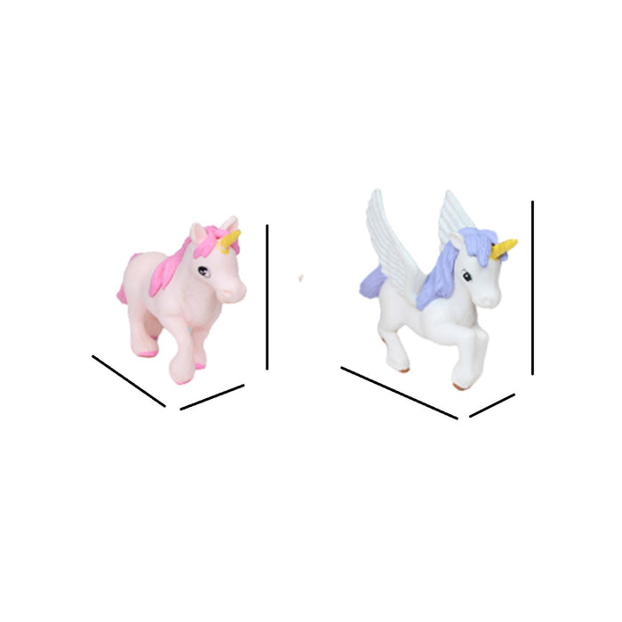 Miniature Toys : (Set of 4) Unicorns for Fairy Garden Accessories