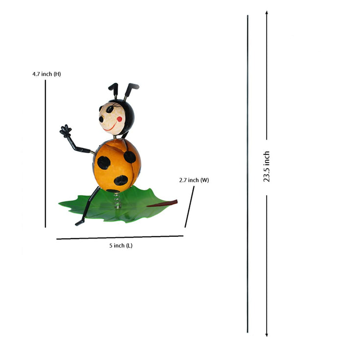 (Set of 4) Colourful Ladybug Garden Stake/Stick for Garden Decoration