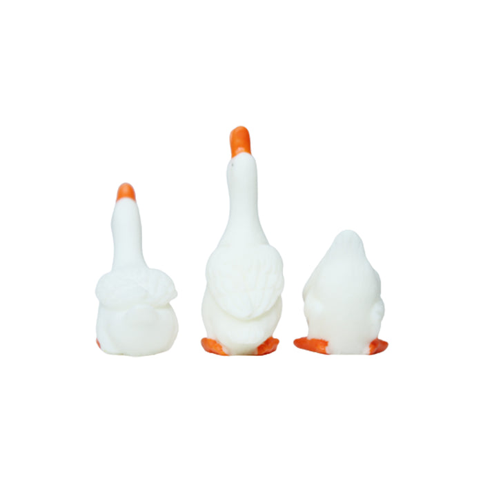 Miniature Toys: Set of 3 Long neck Ducks Miniature fairy garden toys, miniature garden decorations
