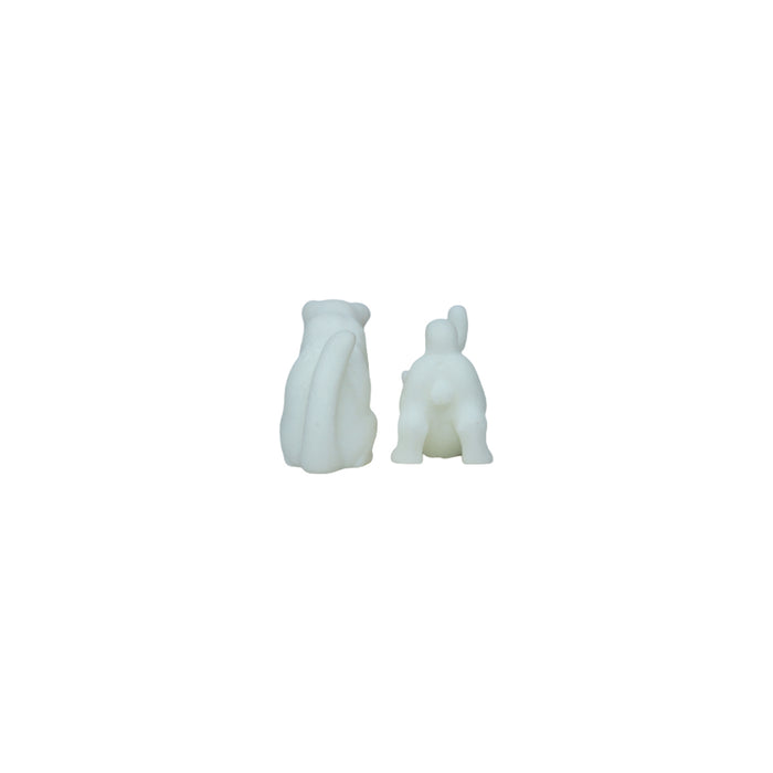 Miniature Toys : (Set of 4) White kitty for Fairy Garden Accessories