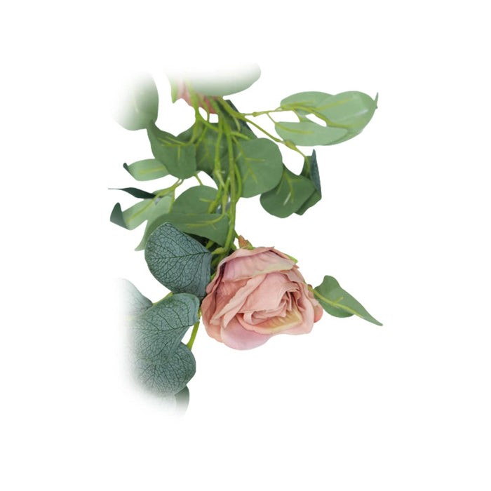 (Set of 2) Artificial Rose Flower String (Dirty Pink) for Home Décor.