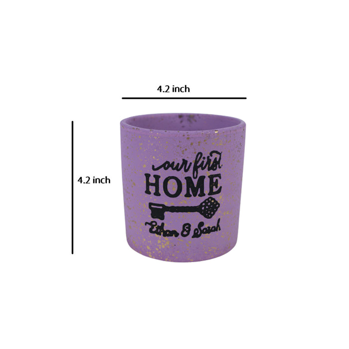 (Set of 6) Imported Printed Big Pot for Home Decoration (Pink)