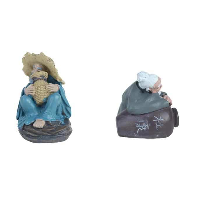 Wonderland Sitting & Laying Old Men Miniature toys