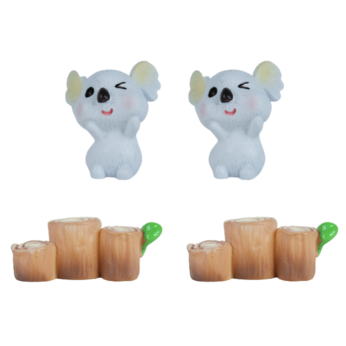 (set of 4) Koala and Bark Miniature Toys