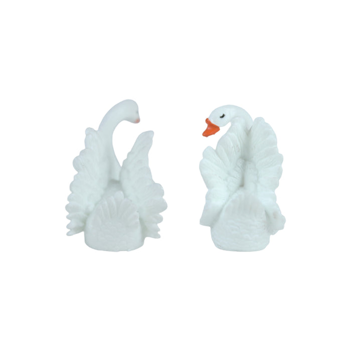 Miniature Toys : (Set of 2) Swans for Fairy Garden Accessories