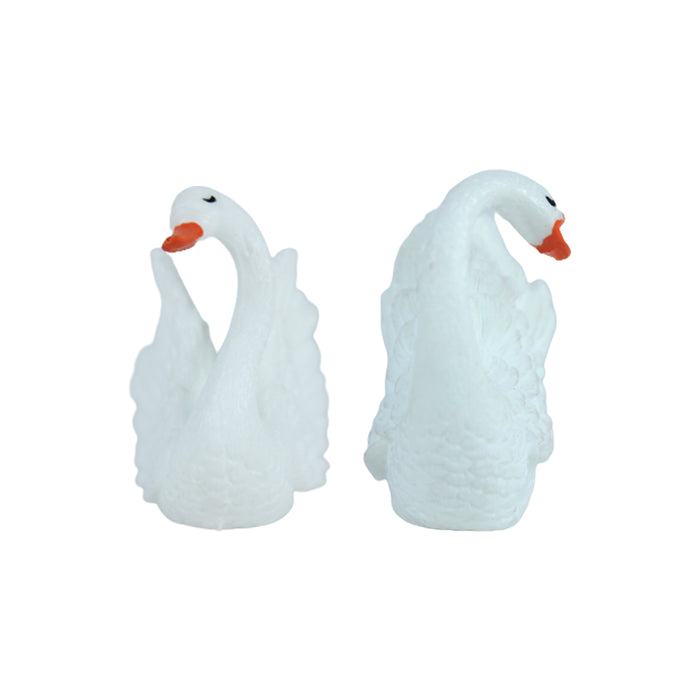 Miniature Toys : (Set of 2) Swans for Fairy Garden Accessories