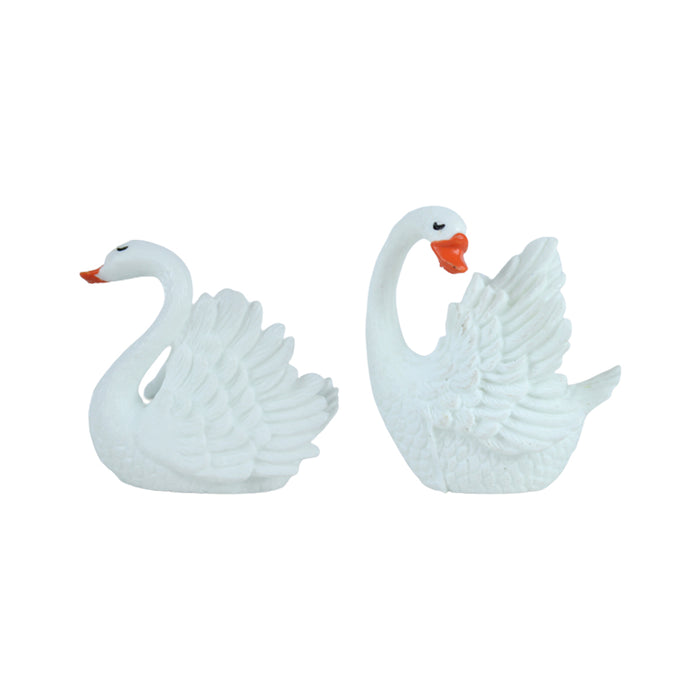 Miniature Toys : (Set of 2) Swans for Fairy Garden Accessories