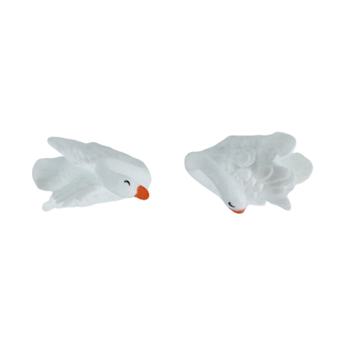 Miniature Toys : (Set of 2) Swans for Fairy Garden Accessories