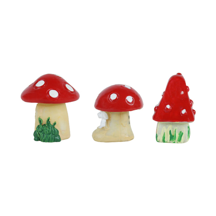 Miniature Toys : (Set of 6) Small Mushroom Houses for Fairy Garden Accessories