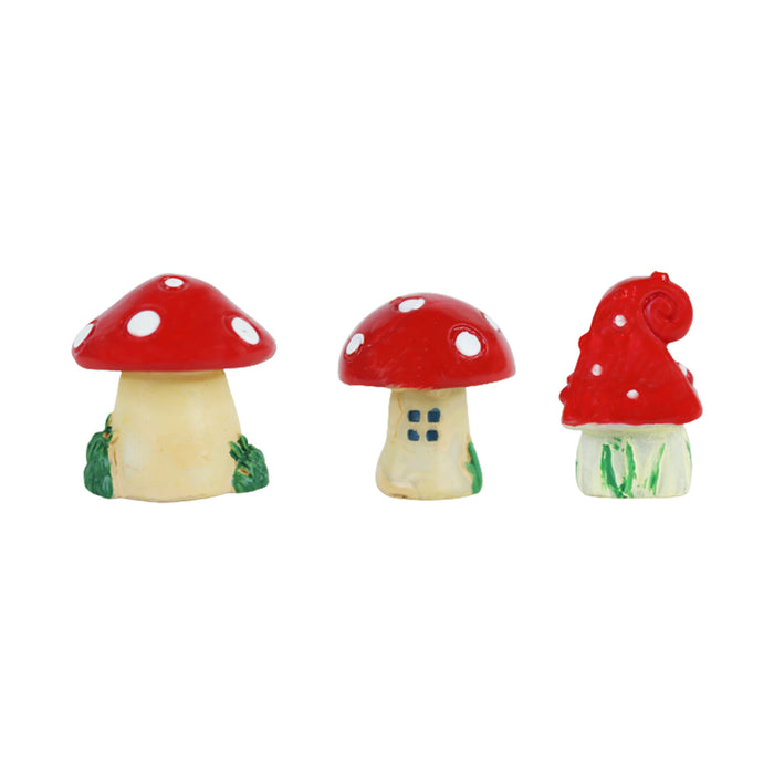 Miniature Toys : (Set of 6) Small Mushroom Houses for Fairy Garden Accessories