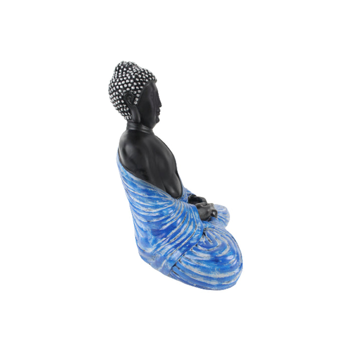 Wonderland Resin 14'' Dark Blue Buddha (Samadhi)