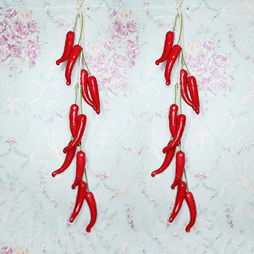 (Set of 2) Artificial Chilli Strings
