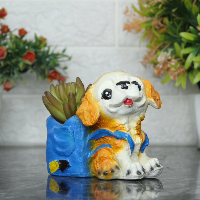 Dog with Bag Succulent Pot for Home and Balcony Decoration