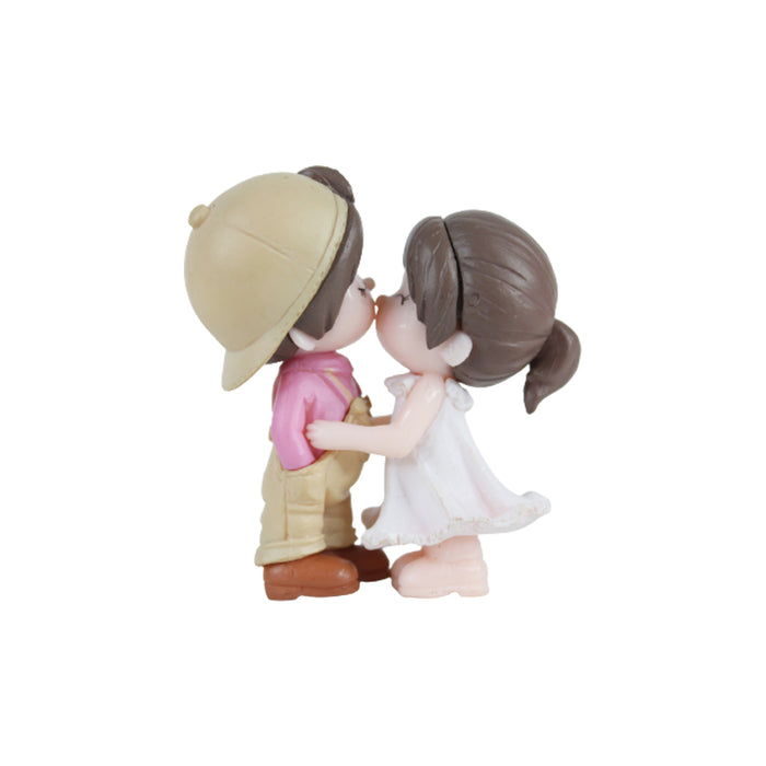 Wonderland Kissing Cap Couple (Pink) Miniature toys