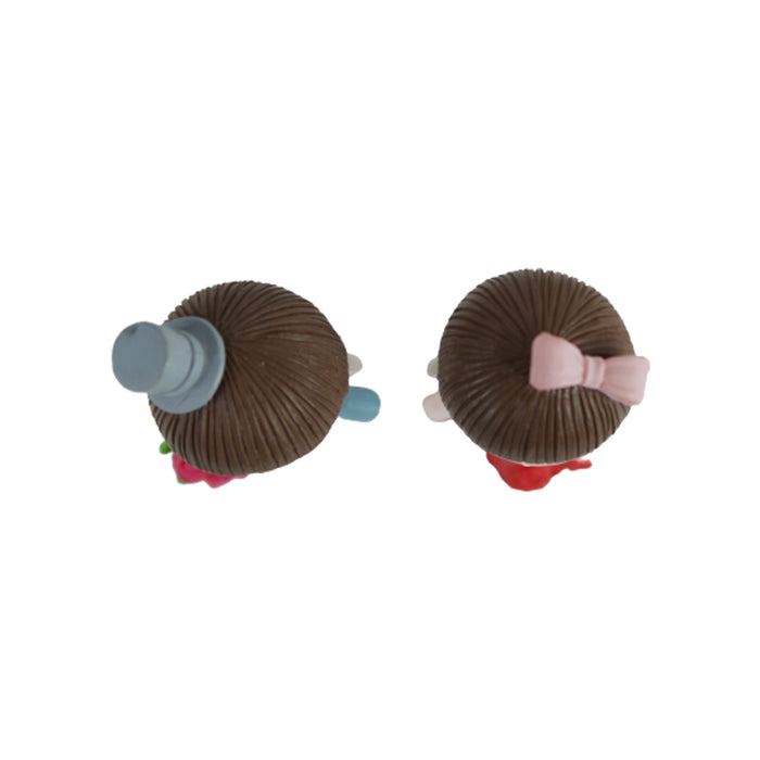 Wonderland ( Set of 2 ) Wedding Bride & Groom (Red & Blue)  Miniature toys