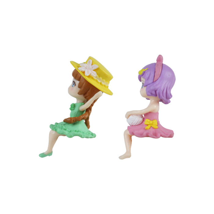 Miniature Toys : (Set of 2) Sitting Beach Girls