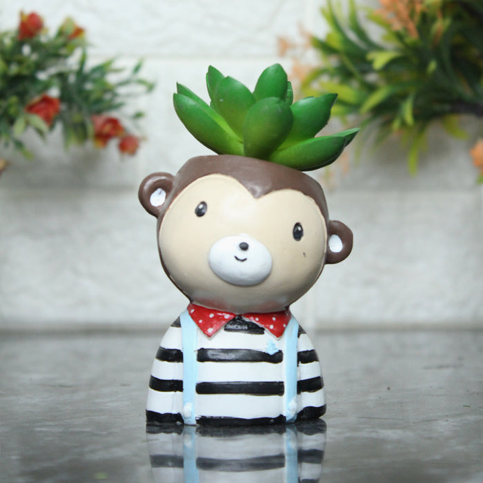 Boy Bear Succulent Pot for Home and Balcony Decoration