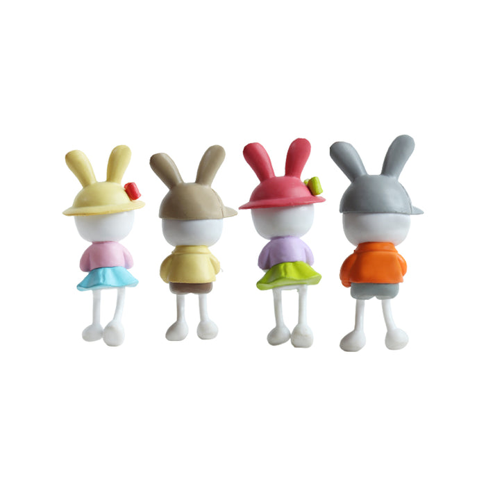 Miniature Toys : (Set of 4) Bunny Boys & Girls