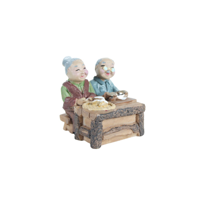 Miniature Toys : Old Couple Cooking