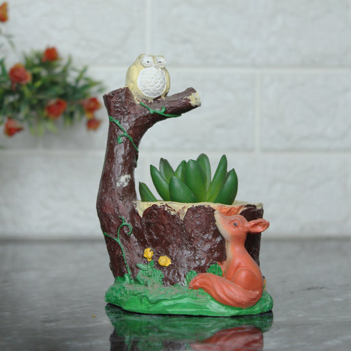 Fox and Owl succulent Pot for Home and Balcony Decoration - Wonderland Garden Arts and Craft