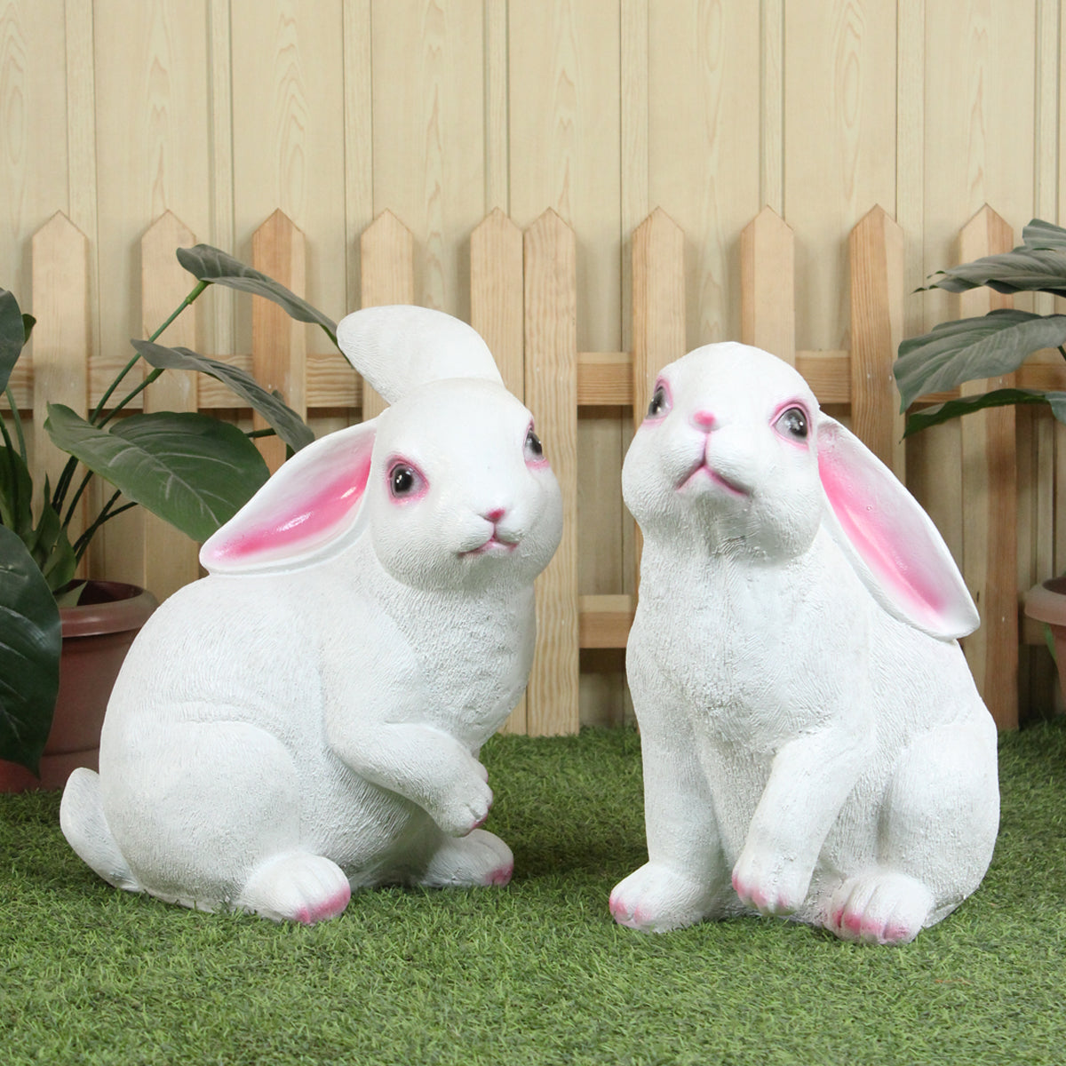 Buy Resin Very Big Rabbits garden statue Online — Wonderland Garden ...