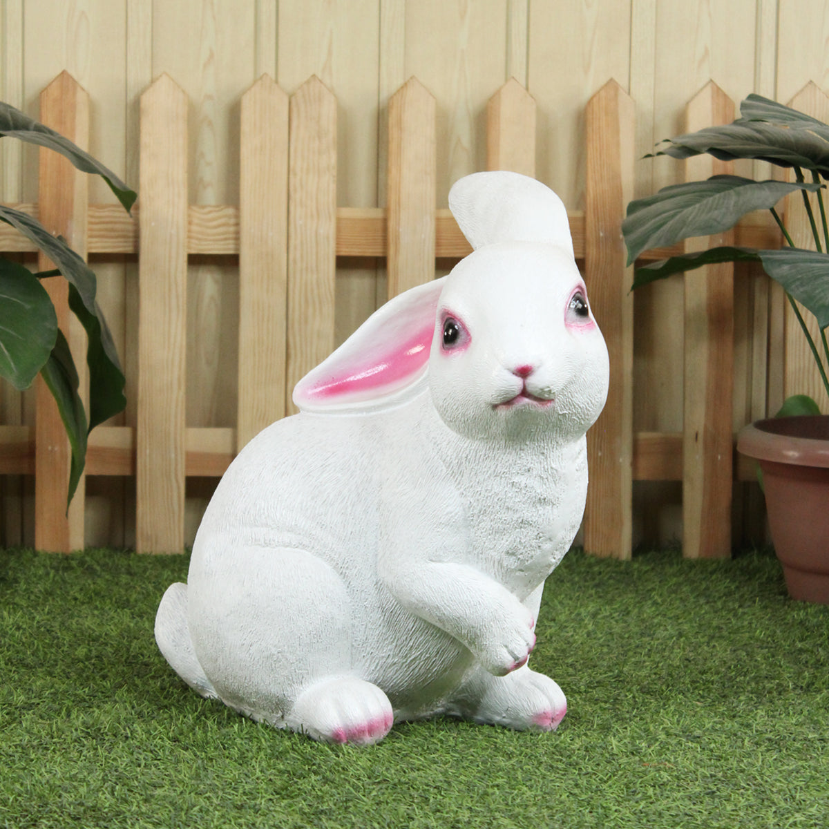Buy Resin Ear Up Big Rabbit garden statue Online — Wonderland Garden ...
