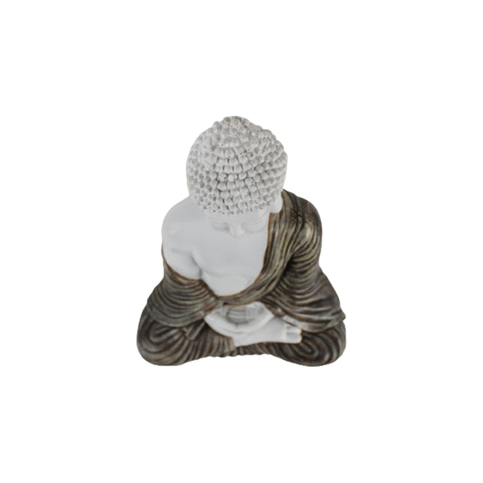 Wonderland Resin 14'' Light Metallic Buddha (Samadhi)