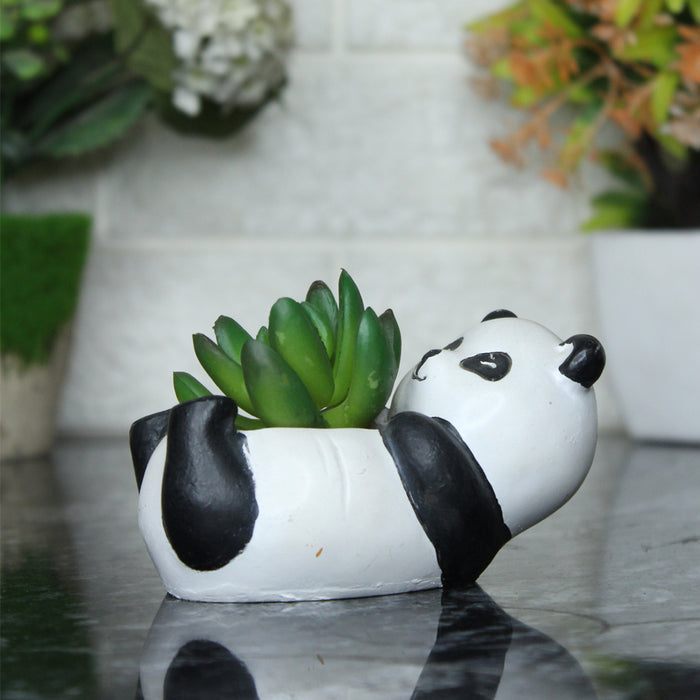 Lying Panda Succulent Pot for Home and Balcony Decoration