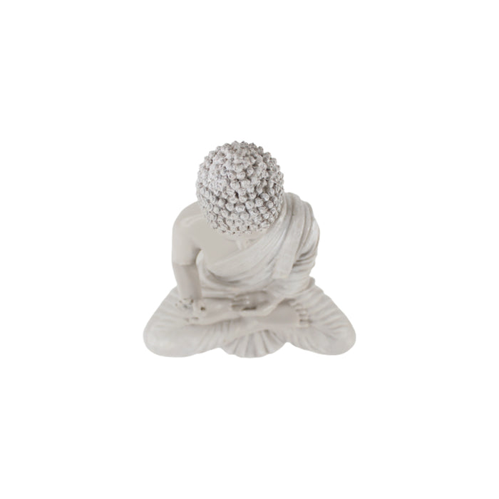 Wonderland Resin 14'' Off white Buddha (Aashirwad)