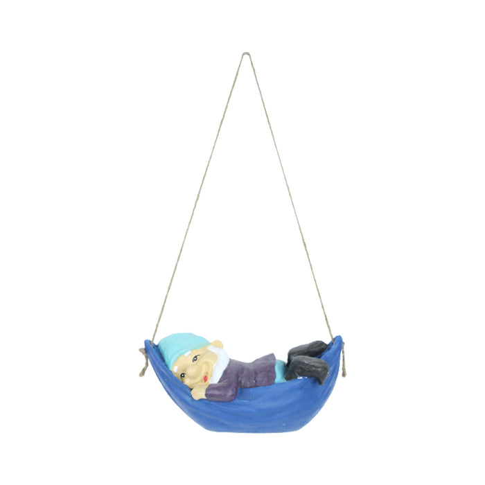 Hanging Gnome on Hammock (Blue)
