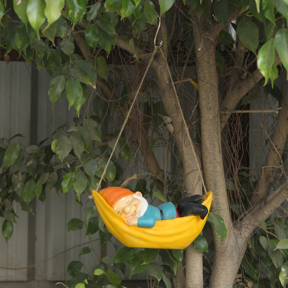 Hanging Gnome on Hammock (Yellow)