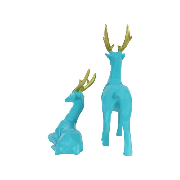 (Set of 2) Deers Statue for Home Decoration