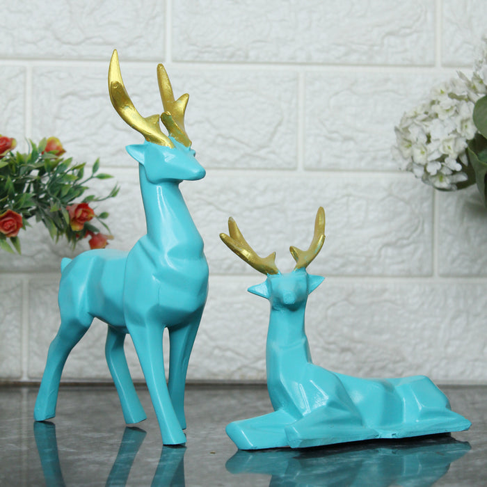 (Set of 2) Deers Statue for Home Decoration