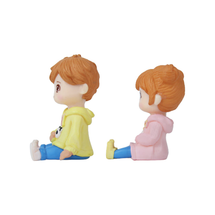 Miniature Toys : Orange Hair Kids (Yellow & Pink)