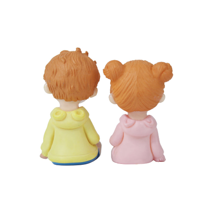 Miniature Toys : Orange Hair Kids (Yellow & Pink)