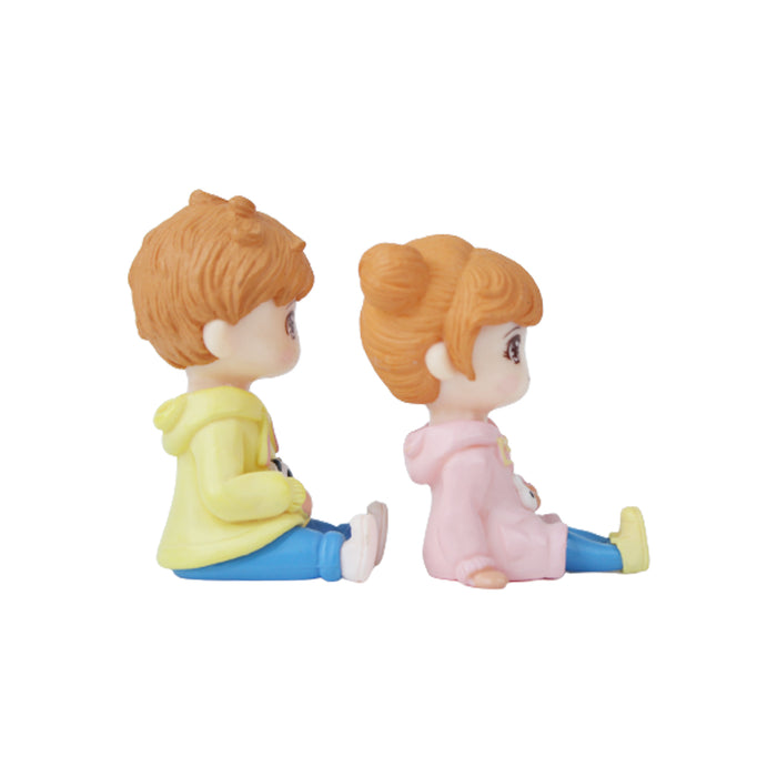 Miniature Toys : Orange Hair Kids (Yellow & Pink)