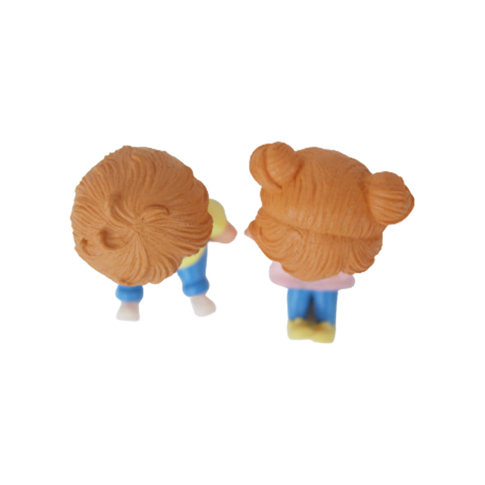 Miniature Toys : Orange Hair Kids (Yellow & Pink)