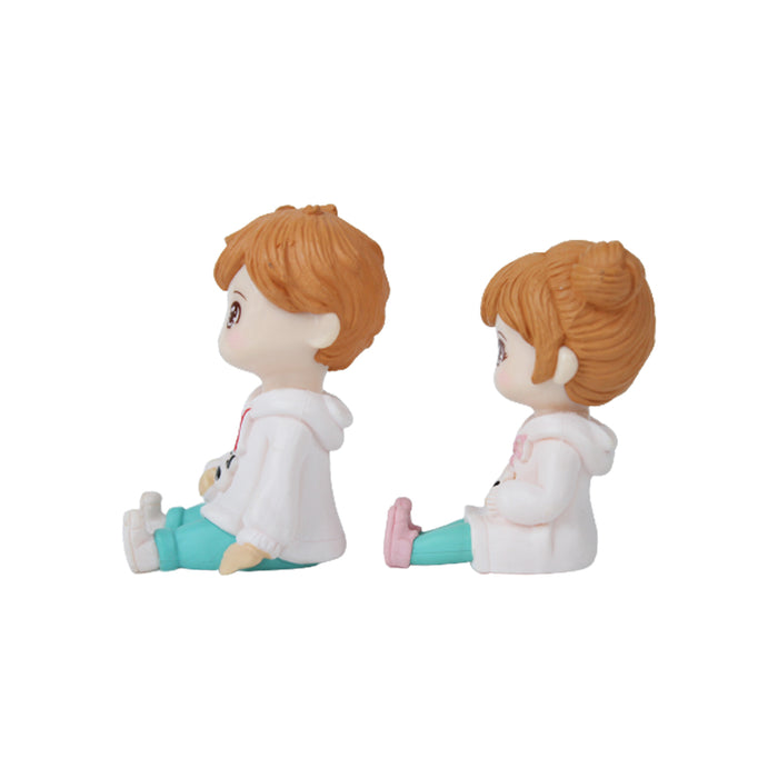 Miniature Toys : Orange Hair Kids (White)