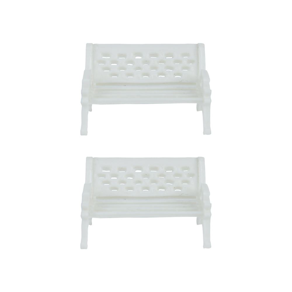 Miniature Toys : (Set of 10) White Bench
