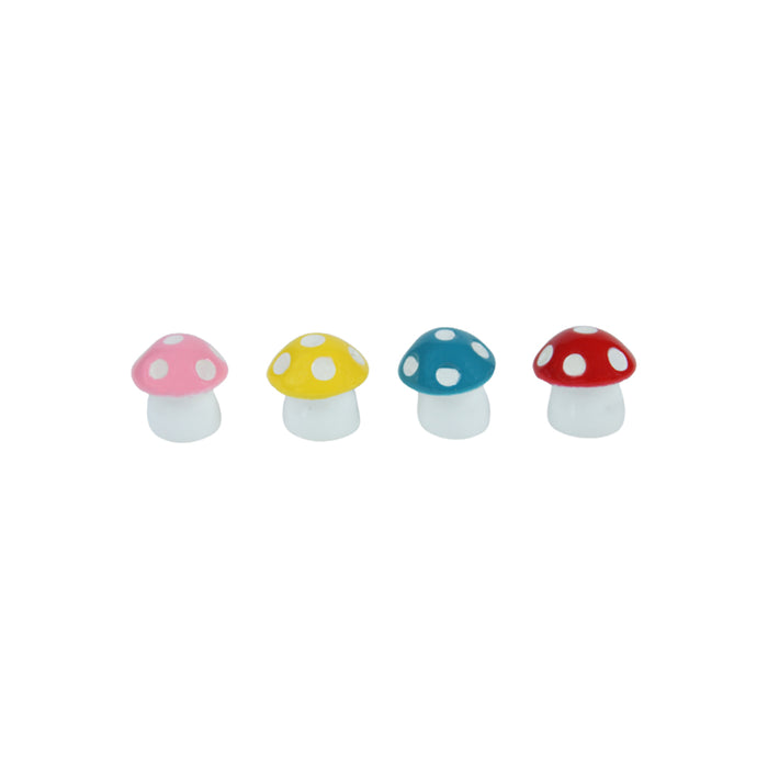 Miniature Toys : (Set of 8) Colourfull Mushrooms