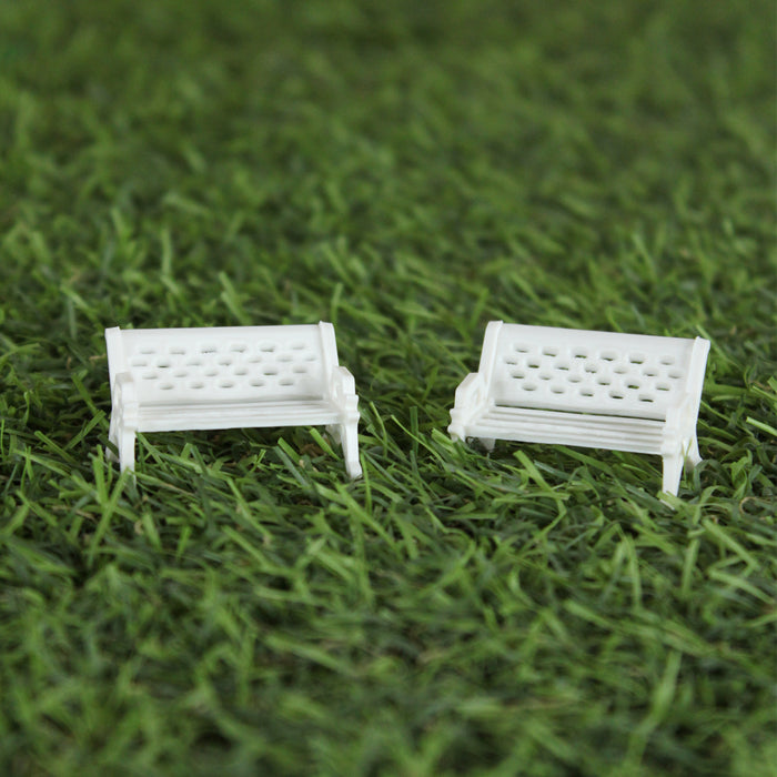 Miniature Toys : (Set of 10) White Bench