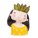 Girl Succulent Pot for Home and Balcony Decoration (Yellow) - Wonderland Garden Arts and Craft