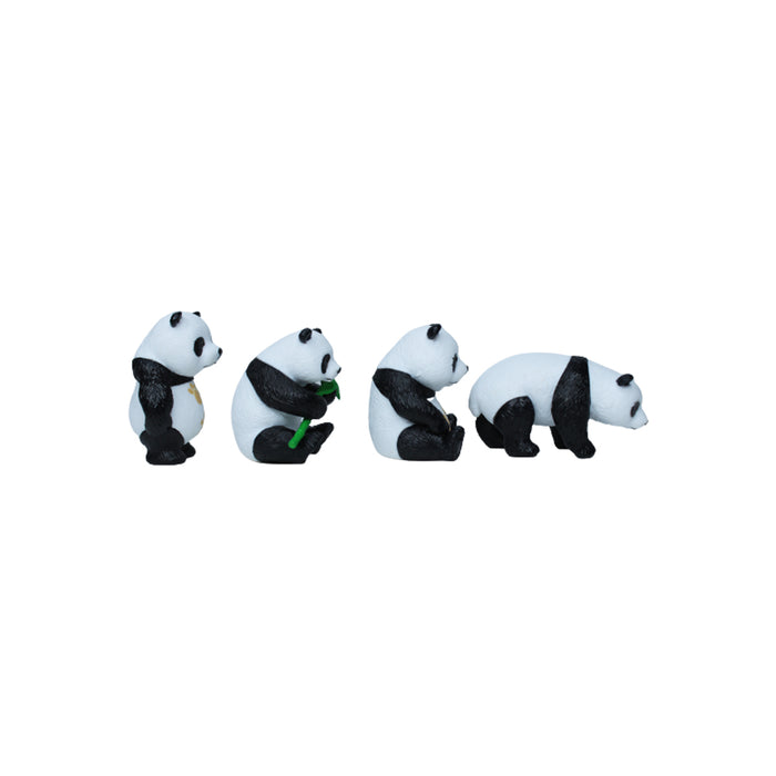 Miniature Toys : (Set of 4) Pandas for Fairy Garden Accessories