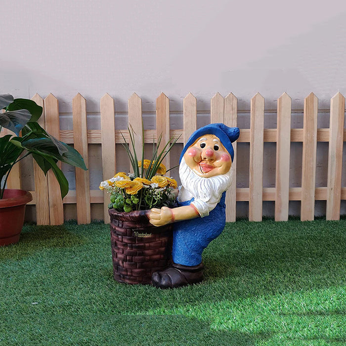 Gnome with Pot Planter for Balcony & Garden Decoration