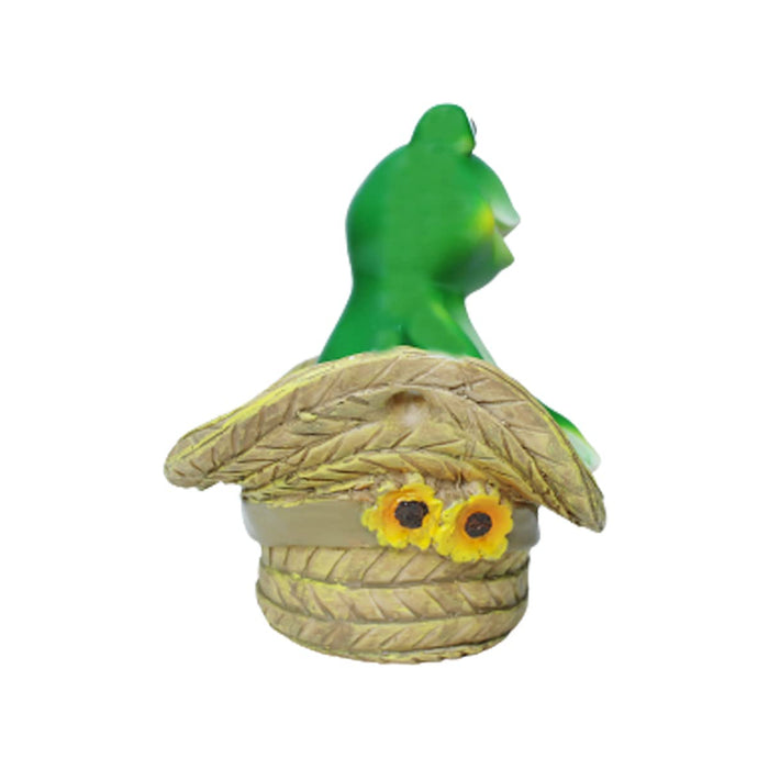 Imported Cute Frog in Hat to Hang for Garden Decoration