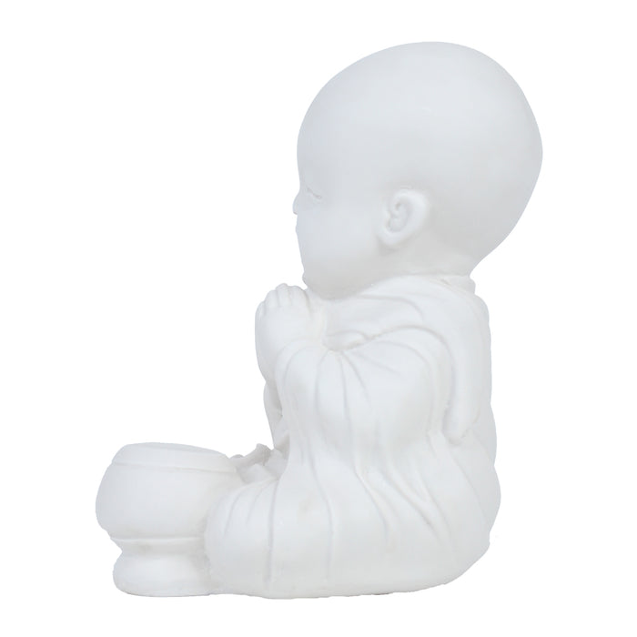 Big Monks Statue for Home and Garden Decoration (White)