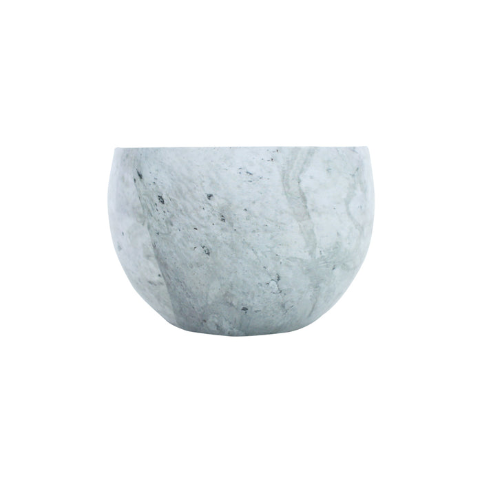 Marble Metal Round Pot (Grey)